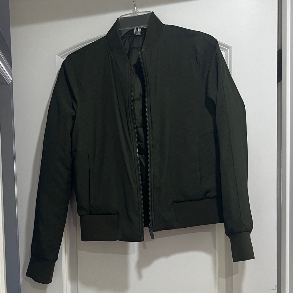 lululemon athletica Non Stop Dark Olive Reversible Bomber Jacket - Picture 8 of 12